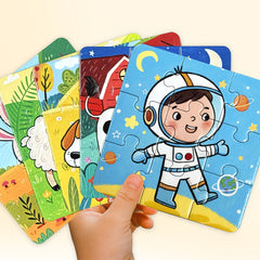 Space Theme Jigsaw Puzzles for Kids, Educational Toy with Astronaut Planets