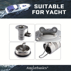 Stainless Steel Boat Gas Tank Cap Fuel Water Tank Deck Fill Filler Cap