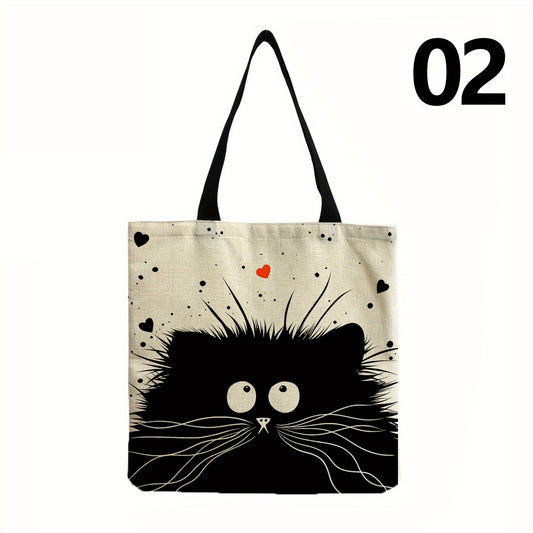 Cat Pattern Tote Bag - Travel and Work Essential