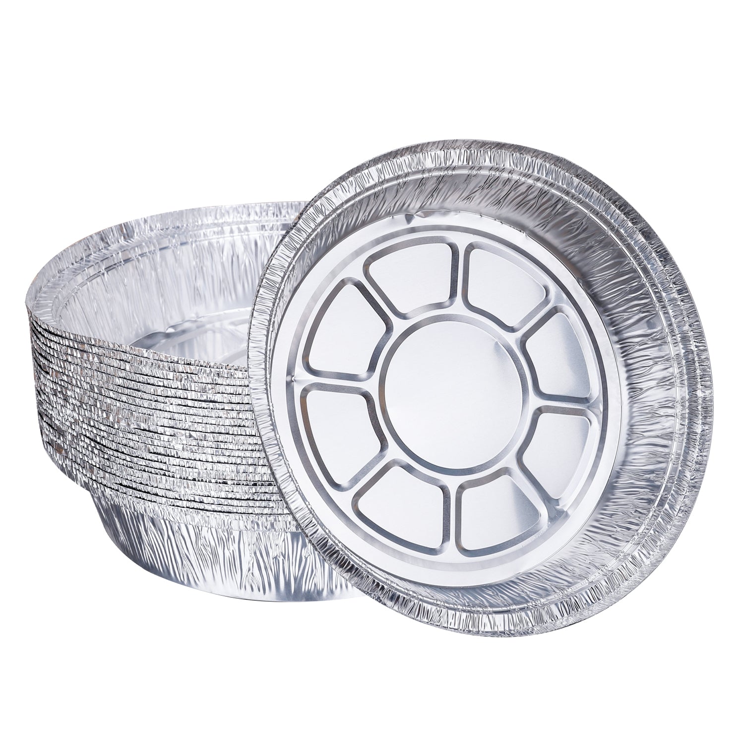 50pcs Disposable Aluminum Foil Pie Pan 9 1'' Round Baking Cake Pan