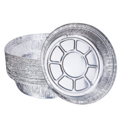 50pcs Disposable Aluminum Foil Pie Pan 9 1'' Round Baking Cake Pan
