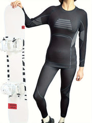 Women's Thermal Underwear Set Long Sleeve Top & Leggings
