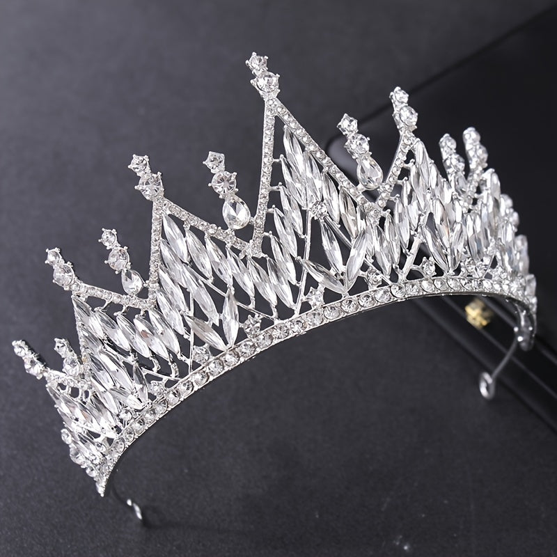 Golden Crown Headband Wedding Bride Princess Queen Hair Tiara