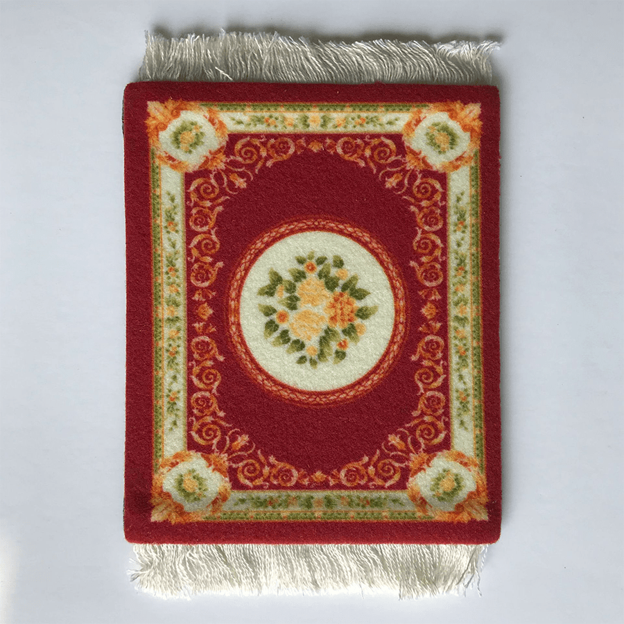 Ethnic Persian Style Tassel Coaster Mats for Home, 1pc