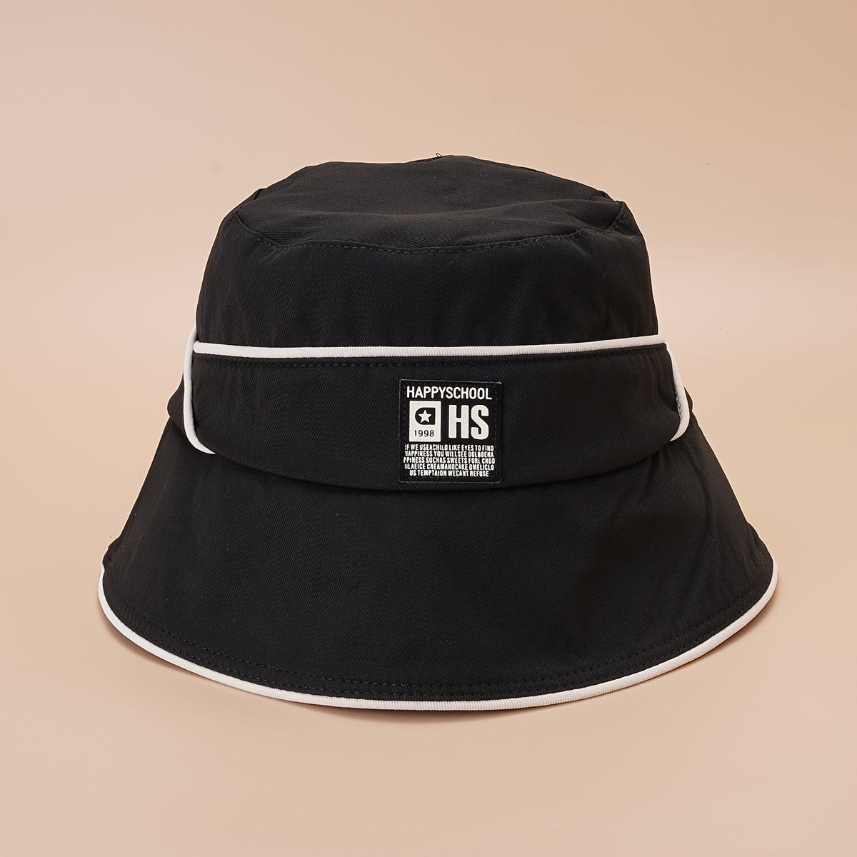 Patch Bucket Hat Reversible Fisherman Cap Women Summer Beach Travel Sun Hat