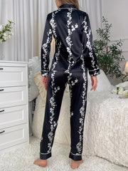 Floral Print Pajama Set Long Sleeve Top & Pants