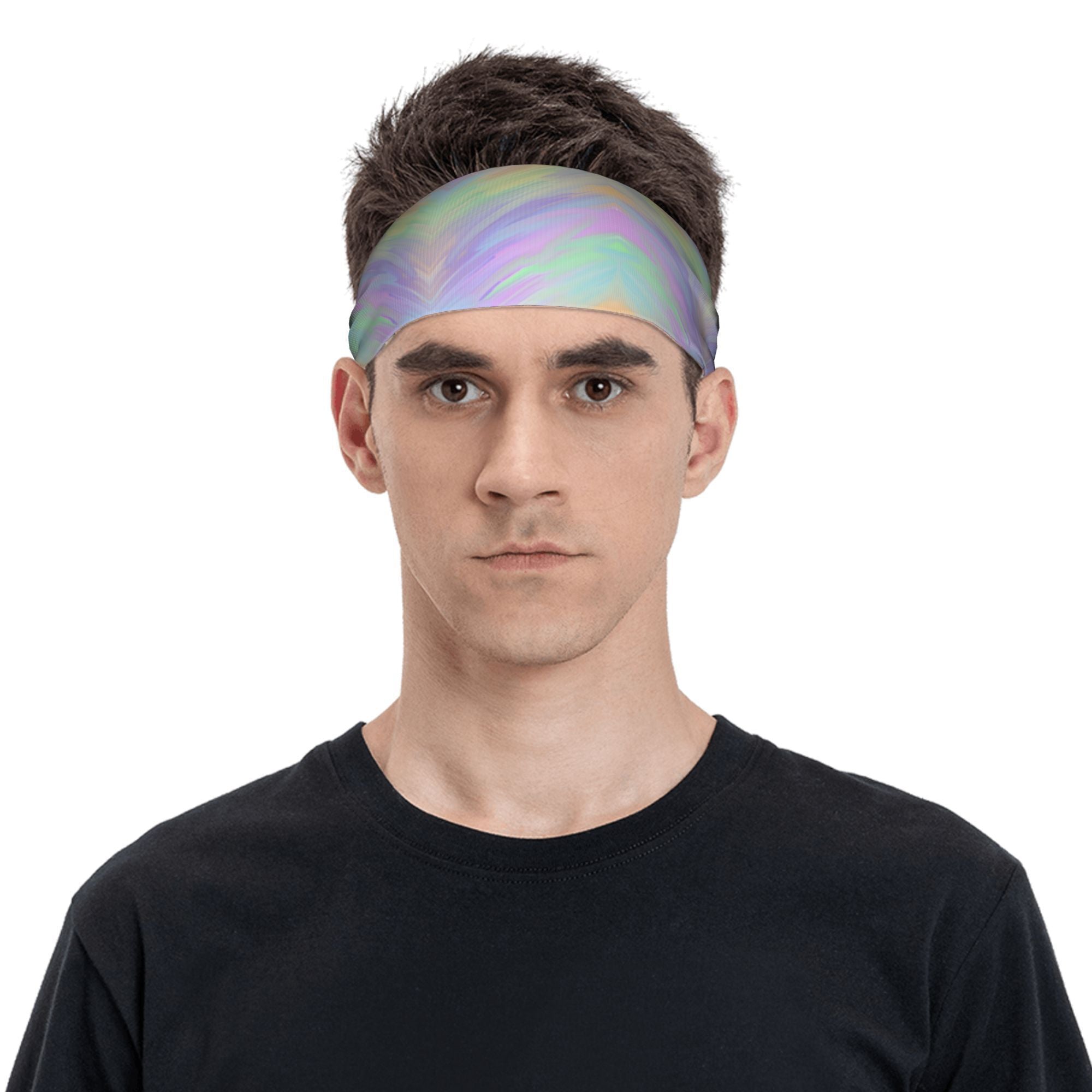 Men's Non Slip Sweatband Purple to Gradient Hairband