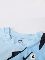 Boys Dino Print T Shirt & Shorts Set, Summer Ready, Cotton