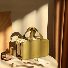 Women's Folding Makeup Bag Toiletry & Cosmetic Organizer for Travel