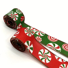 Christmas Candy Ribbon For Christmas Trees Wrapping Fabric Ribbons