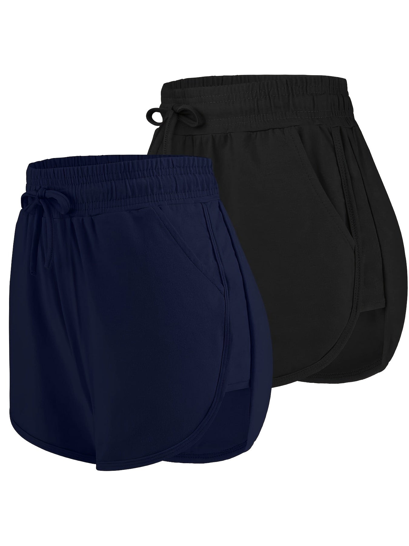 Women's Drawstring Yoga Shorts for Summer Fitness and Athleisure
