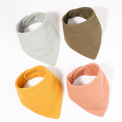 Casual Plain Bib Triangle Scarf Bib Baby Girls Accessory