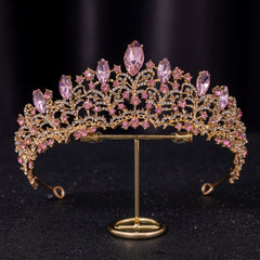 Baroque Rhinestone Crown Hairband Headband Princess Tiara