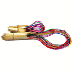 18pcs Bamboo Ring Knitting Tool Set Sweater Needle Bleaching Tube