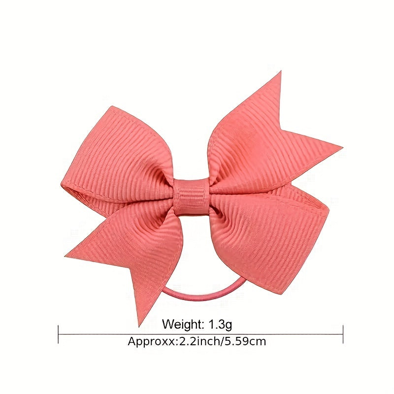 20Pcs Random Bow Hair Bands For Girls Baby Hair Accessories