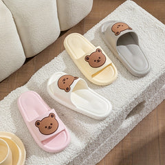 Funny Bear Decor Slippers Open Toe Non Slip Sandals
