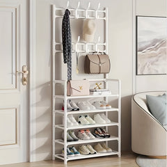 Standing Clothes And Hat Rack Shoe Rack Household Organizer