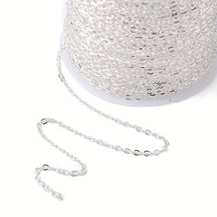 10m Closed Ring Chain - Silver Plated - DIY Necklace Bracelet Anklet