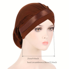 Glitter Turban Cap Headscarf Ramadan Head Wrap Lightweight Elastic Chemo Cap