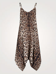 Leopard Print Cami Jumpsuit Sleeveless Boho Summer Style