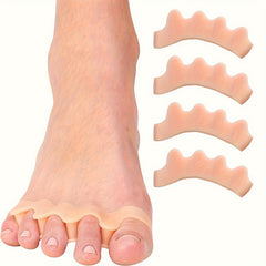 4pc Silicone Toe Spacers for Bunion & Hammertoe Straighteners