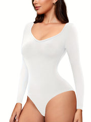 Long Sleeve Bodysuit Tummy Control Butt Lifting Body Shaper