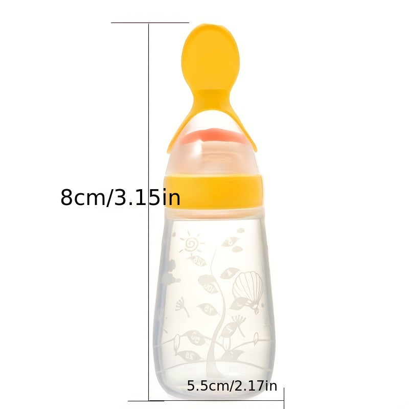 Silicone Baby Food Feeder Spoon 125ml with Soft Head Spoon Feeding