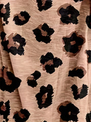 Leopard Print Open Front Long Sleeve Cardigan
