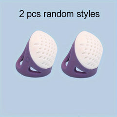 Silicone Thimble Finger Protector 2pcs Set Sewing Needle Proof Kit