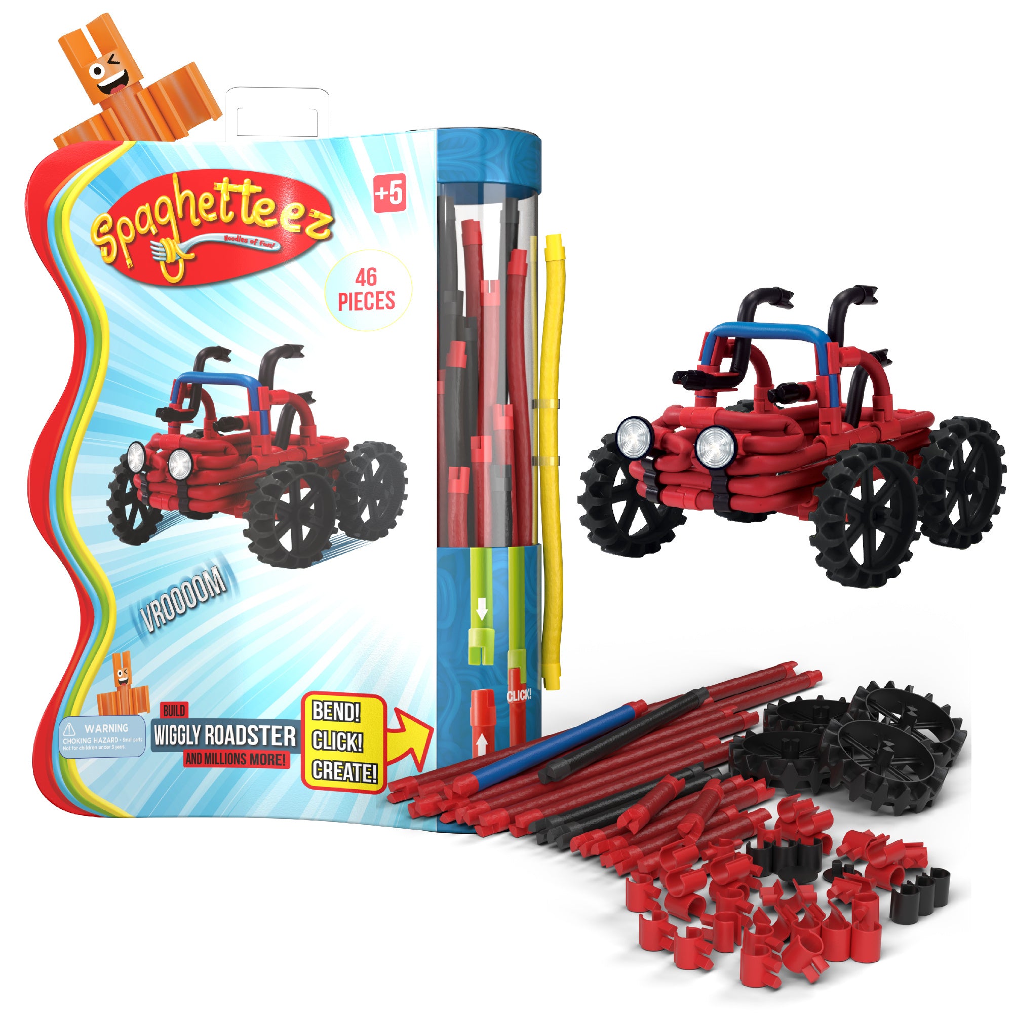 Spaghetteez Wiggly Roadster Construction Set