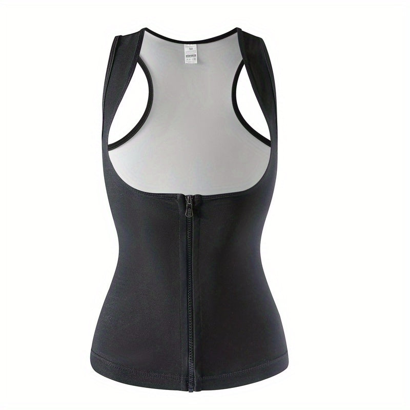 Zipper Sauna Belt Elastic Waist Trainer Sports Sweatband Corset Belt