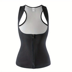 Zipper Sauna Belt Elastic Waist Trainer Sports Sweatband Corset Belt