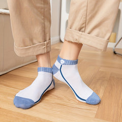 5 Pairs Striped Ankle Socks Men's Breathable Casual Sports Socks