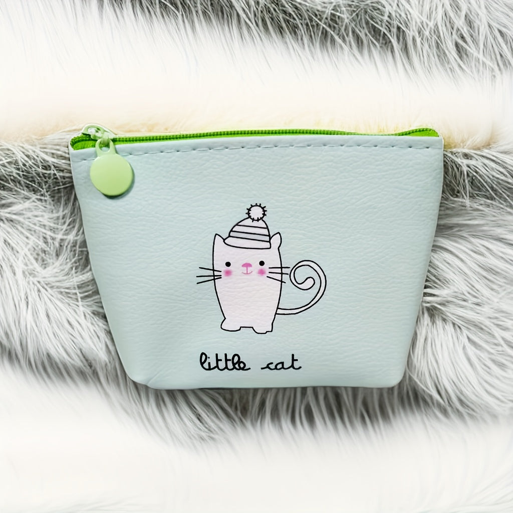 Cartoon Print Zipper Coin Purse Wallet for Kids Girls Birthday