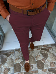 Vintage Style Stretch Dress Pants for Men