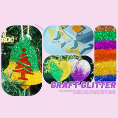 12Pc Glitter Shake Jar Set 17g 12 Colors DIY Crafts, Painting