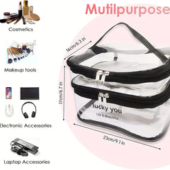 Clear Cosmetic Bag Travel Makeup Bag Waterproof Toiletry Bag Portable Organizer