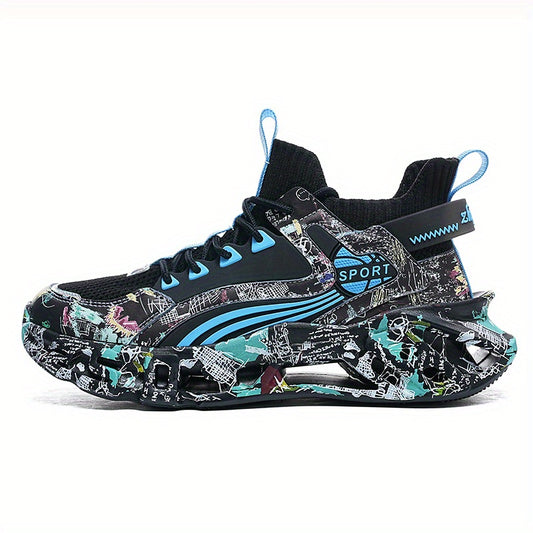 Men's Knit Breathable Running Shoes Lace Up Soft Sole Sneakers