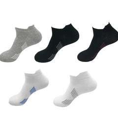 5 Pairs Men's Cotton Ankle Athletic Socks for Sports