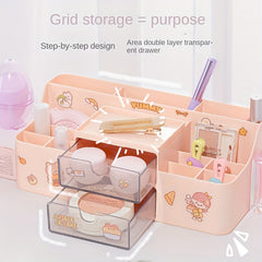 Desktop Stationery Storage Drawer Box Plastic Multifunctional Desk Organizer