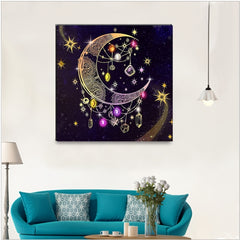 Moon & Wind Chime Rhinestone Diamond Painting Kit 5D Visual Digital Painting
