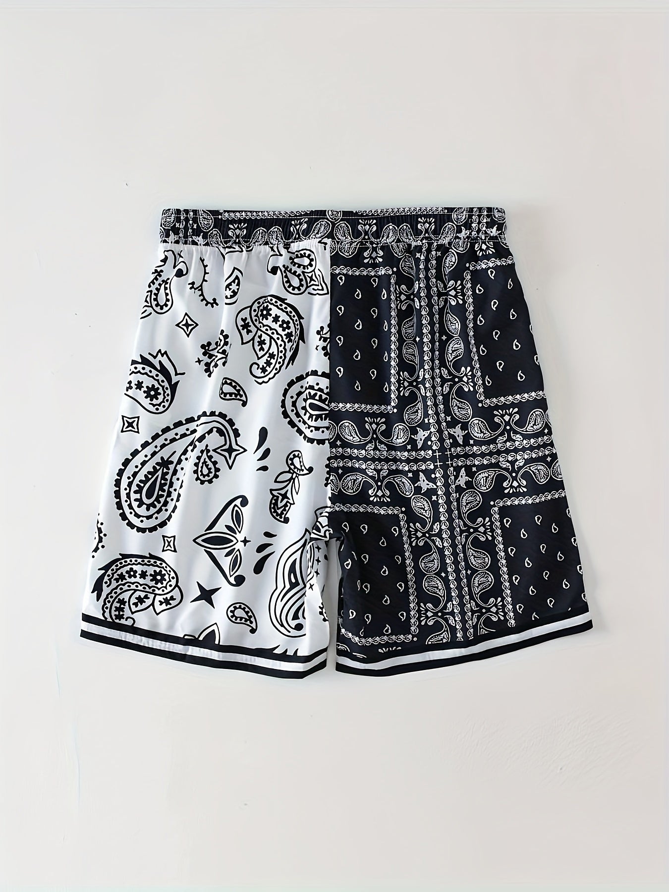 Men's Bandana Pattern Drawstring Shorts