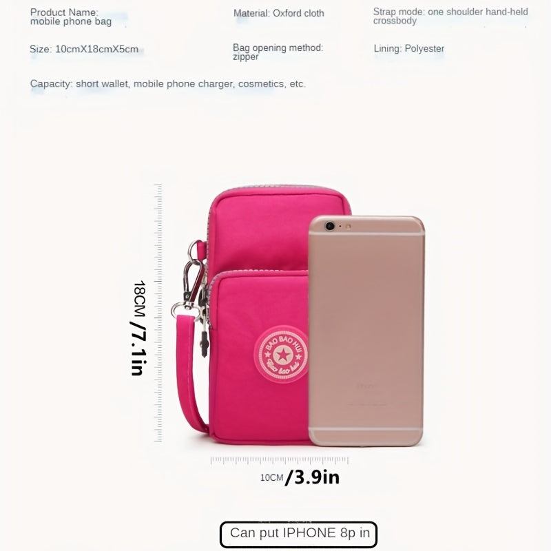 Mini Nylon Crossbody Bag Women's Pocket Phone Purse 7 1 3 9 Inch