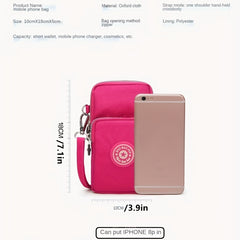 Mini Nylon Crossbody Bag Women's Pocket Phone Purse 7 1 3 9 Inch