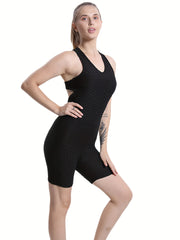 Tight Fit Jumpsuit Sports Fitness Yoga Running Jumpsuit