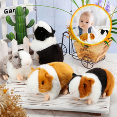 Guinea Pig Plush Toy Soft Stuffed Animal Fluffy Fur Realistic