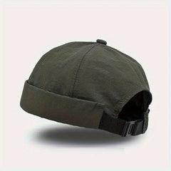 Quick Drying Brimless Docker Cap Solid Skull Cap Adjustable Beanie