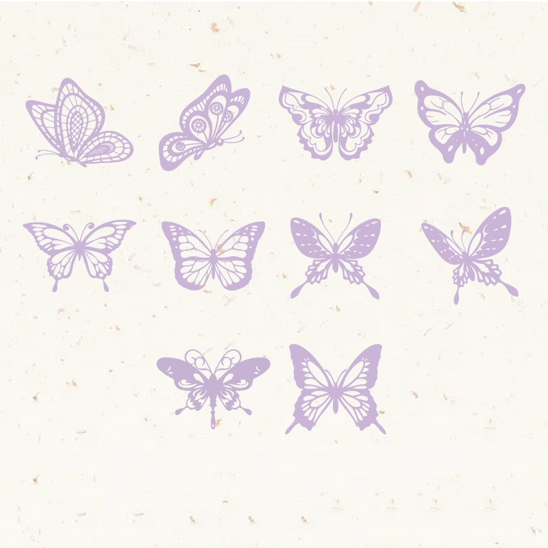 10pcs Lace Collection Journal Decorative Collage Hollow Paper Stickers Pack