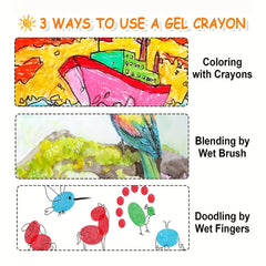 12pcs Jumbo Crayons 12 Colors Twistable Non Toxic Washable Silky Large Crayons
