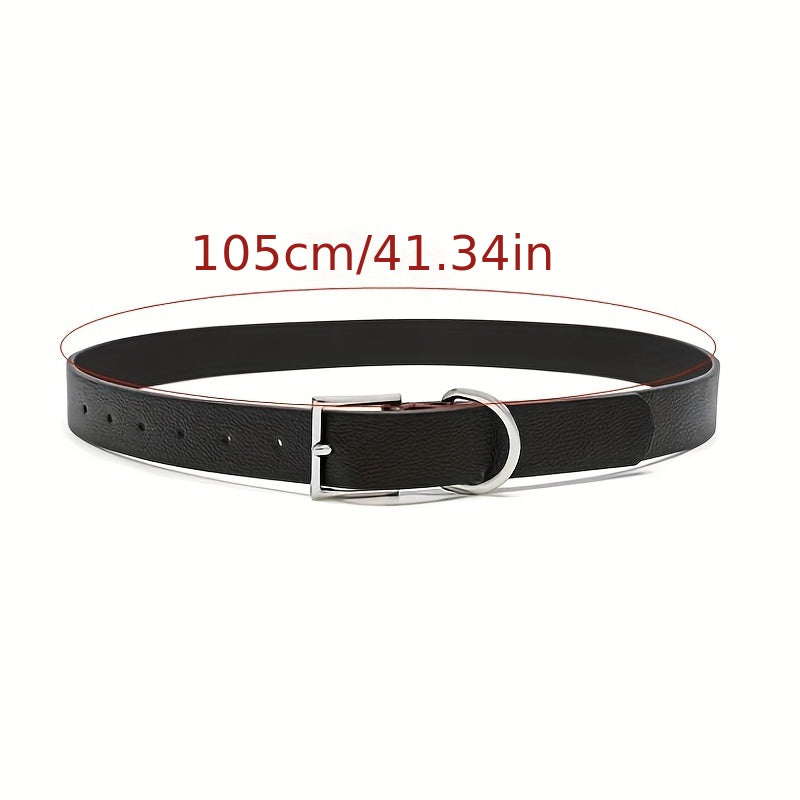 Square Pin Buckle Casual Belt Unisex Solid Vintage Waistband